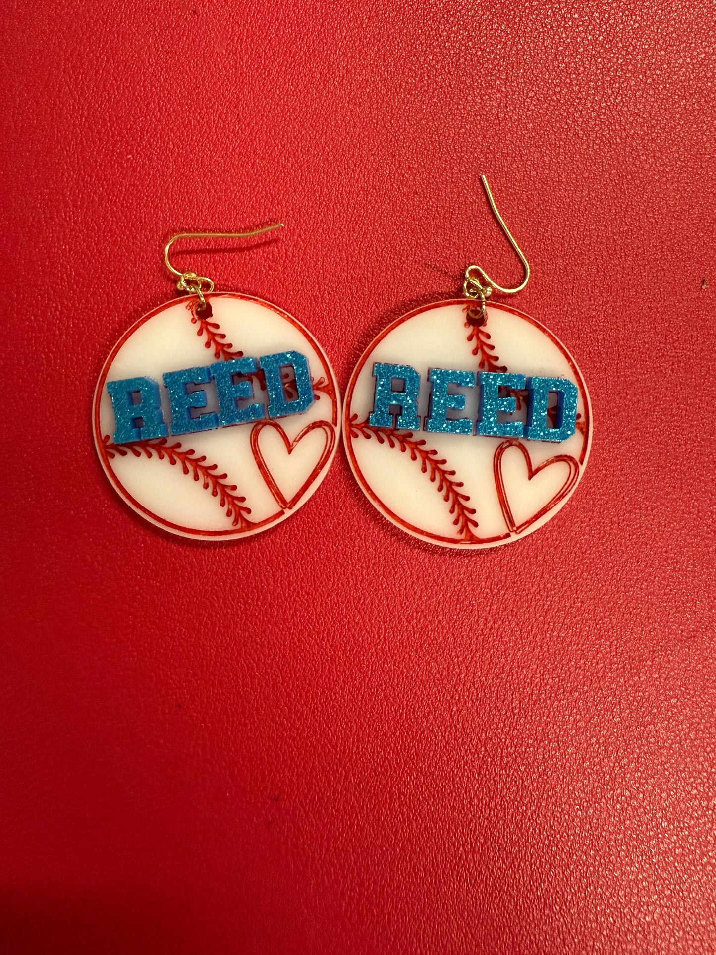 Baseball earrings