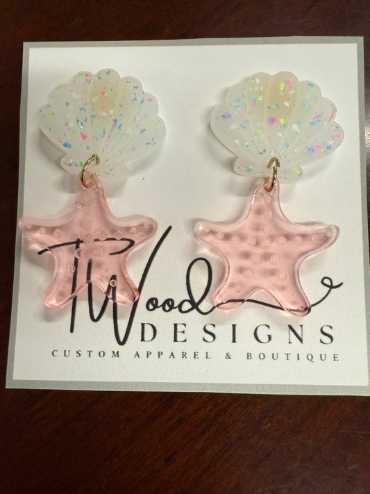 Shell and starfish earrings