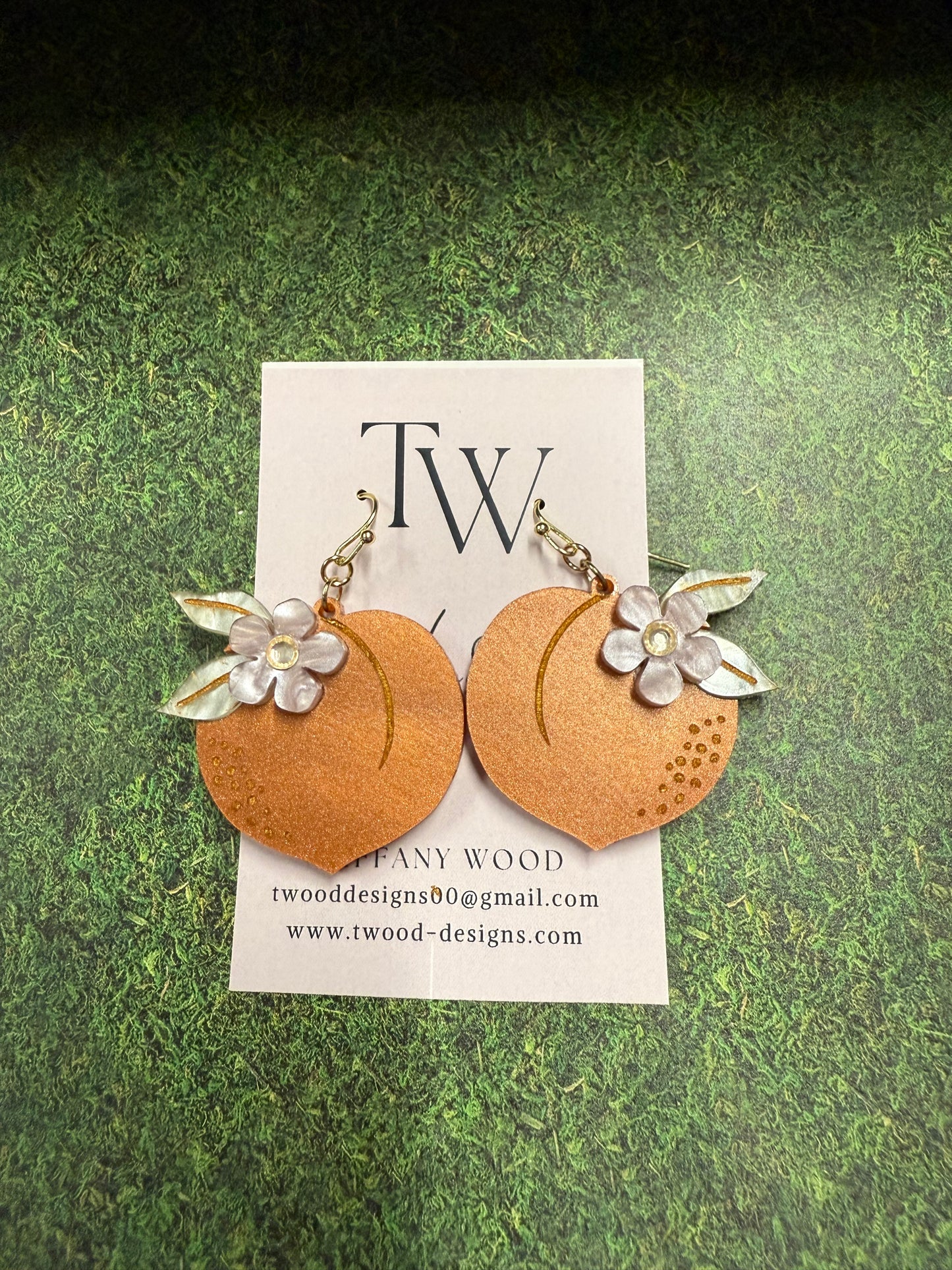 Peach earrings