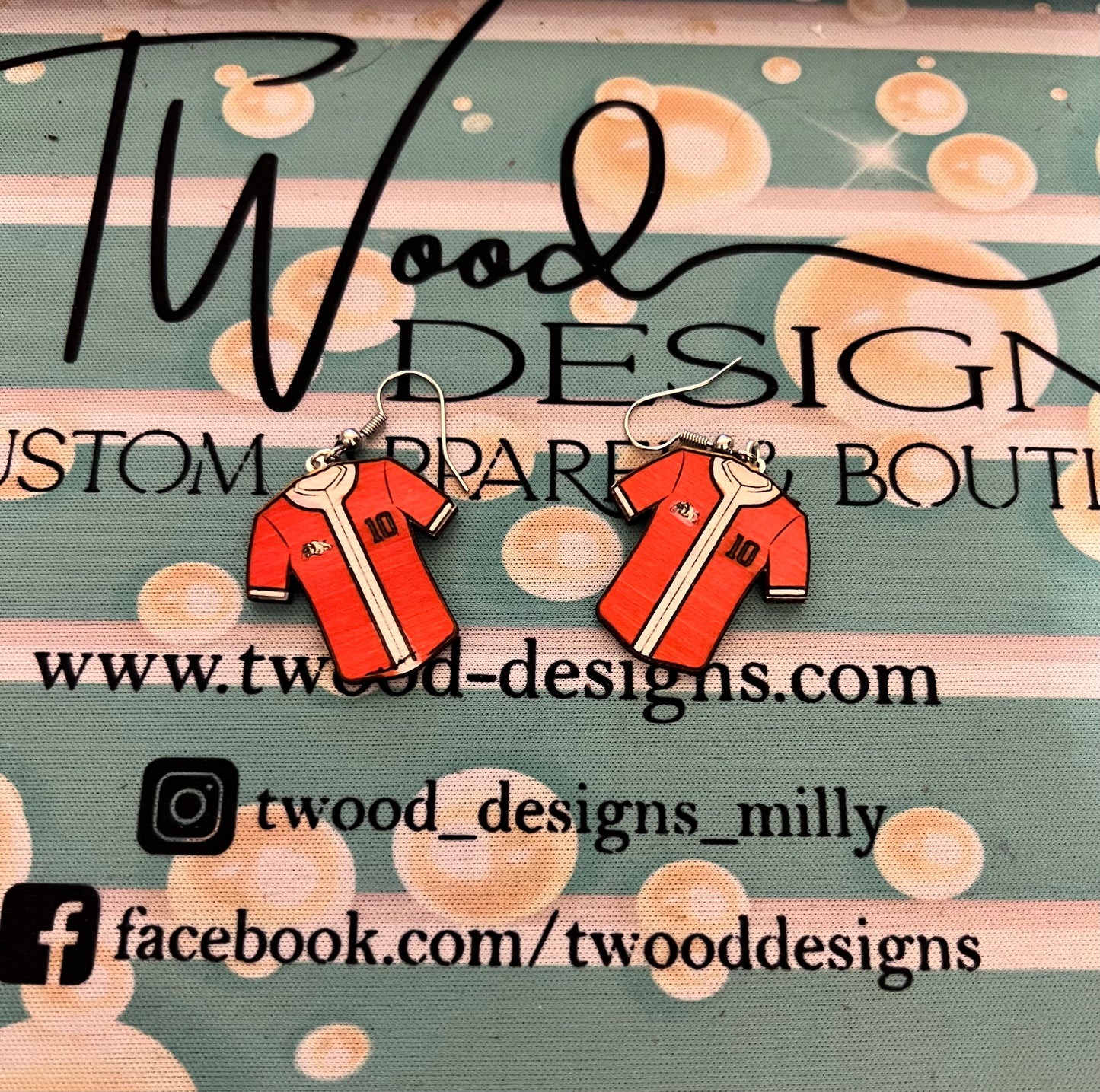 Baseball and softball Jersey Earrings