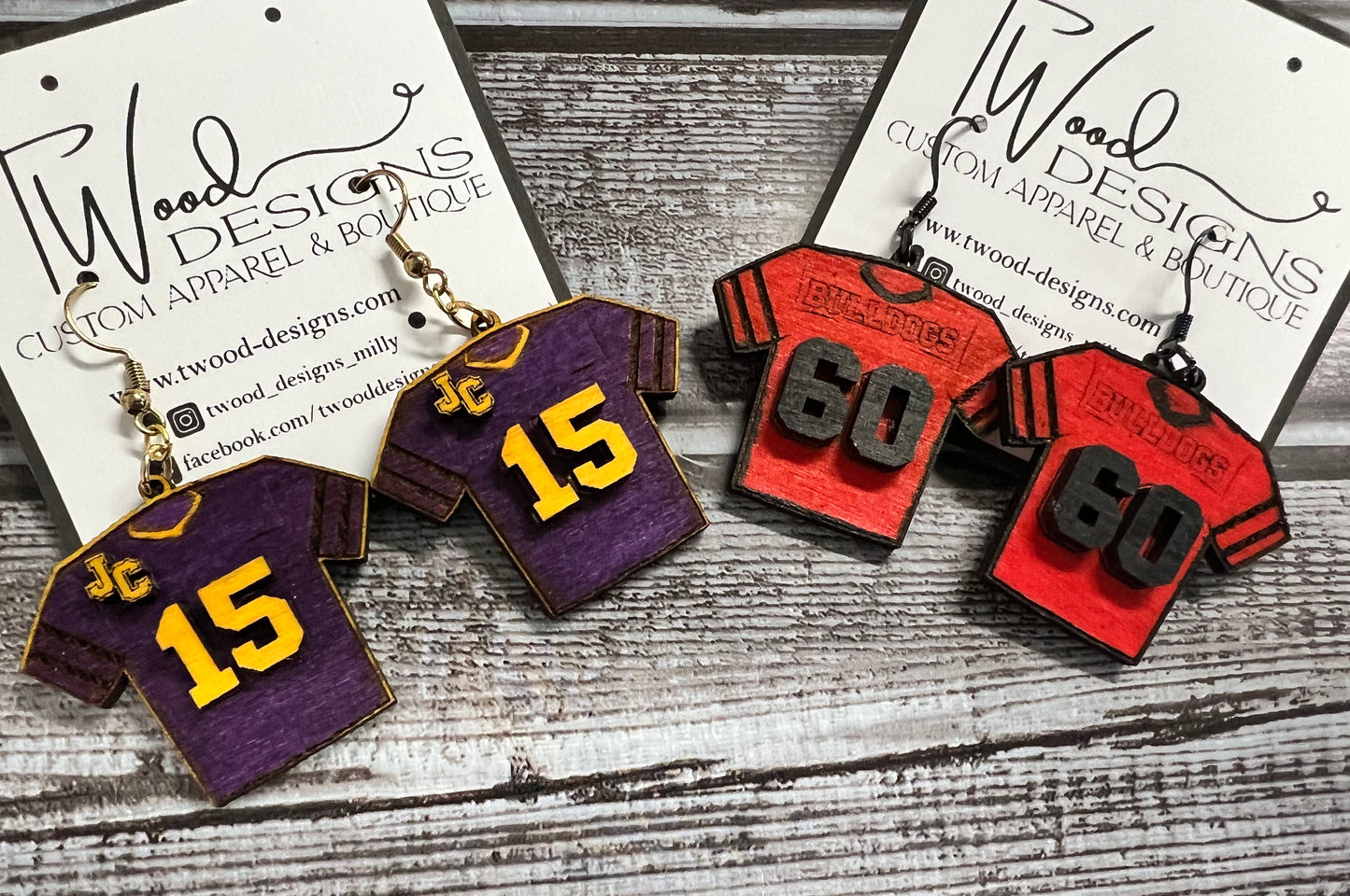 Football Jersey Earrings