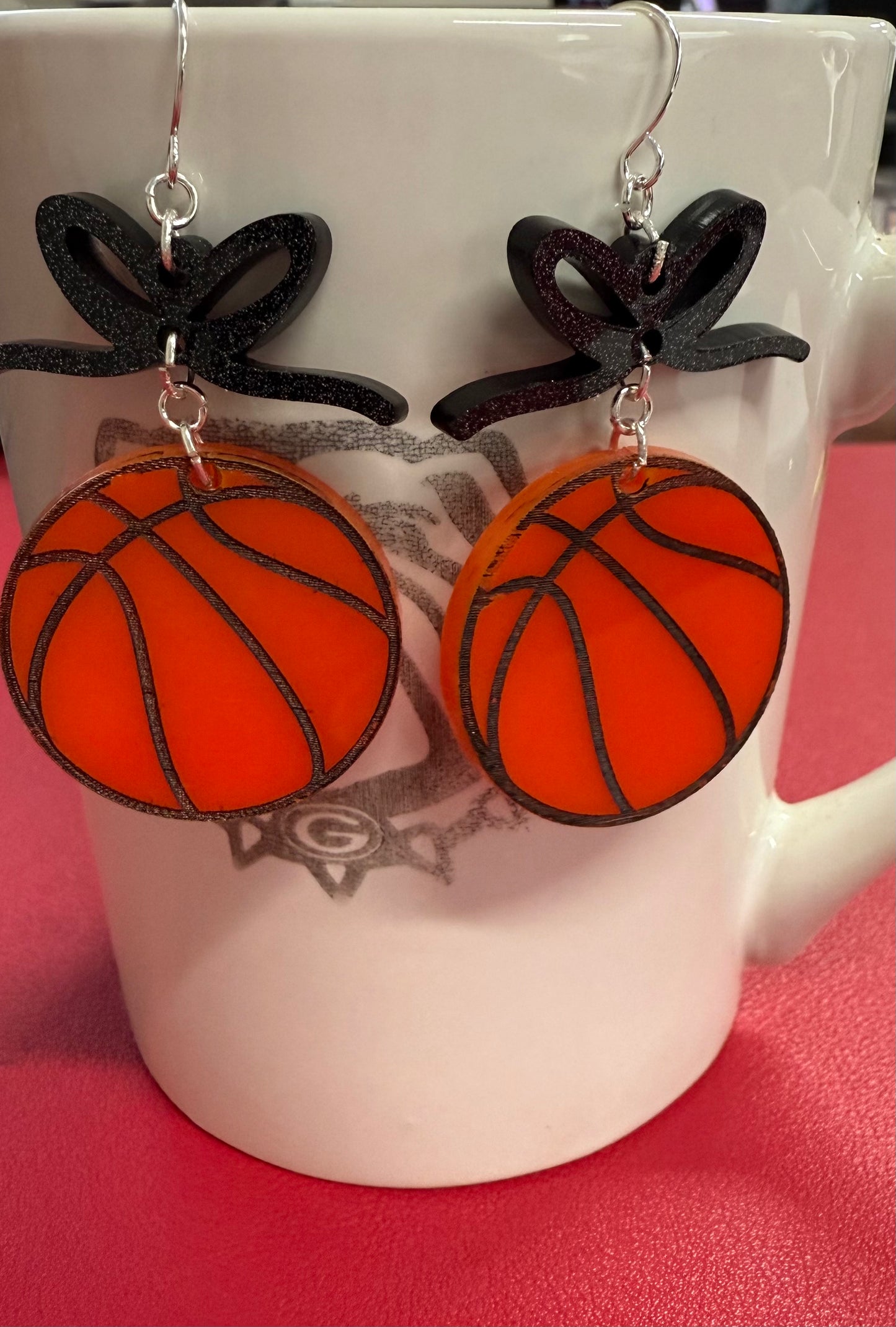 Basketball Bow Earrings