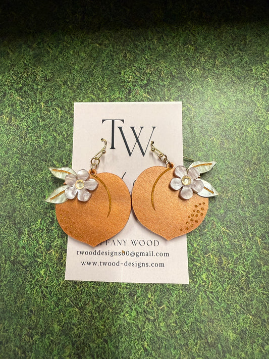 Peach earrings