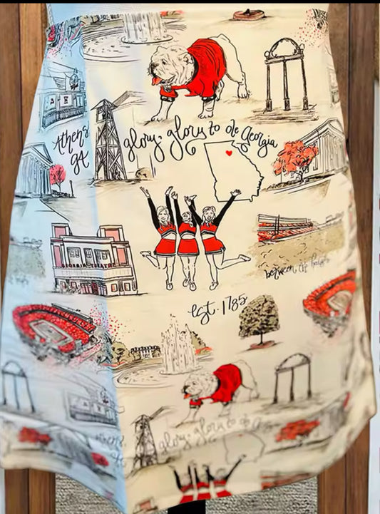 Georgia printed A line skirt